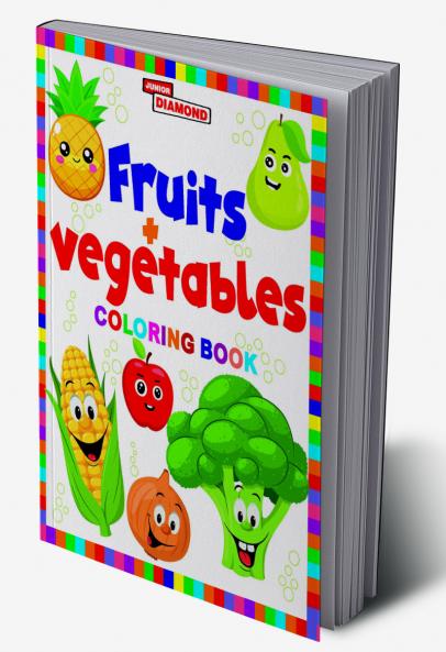 Fruits And Vegetables Colouring Book