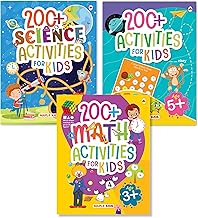 Activity Books for Kids (Set of 3 Books) - 200+ Science 200+ Brain Activities 5+ 200+ Maths