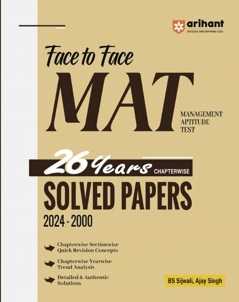 Face To Face MAT | 26 Years Chapterwise Solved Papers (2024-2000)
