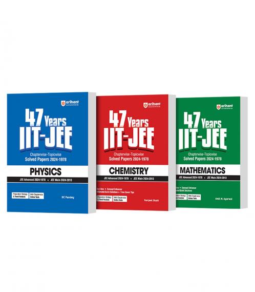 Arihant 47 Years IIT-JEE Chapterwise Topicwise Solved Papers: Physics Chemistry Mathematics | Includes Online Tests Preparation Strategy Detailed SolutionsKey IdeaAlternate Solution & Concept Enhancer