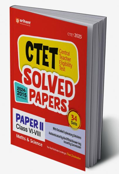 CTET Solved Papers 2024-2015 Paper II ( Class VI-VIII ) Maths & Science