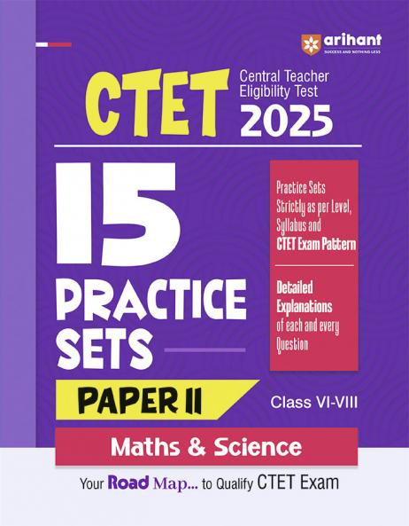 CTET 2025 Math  & Science - Class VI - VIII  (Paper-2)  Road Map - 15 Practice Sets | English Medium