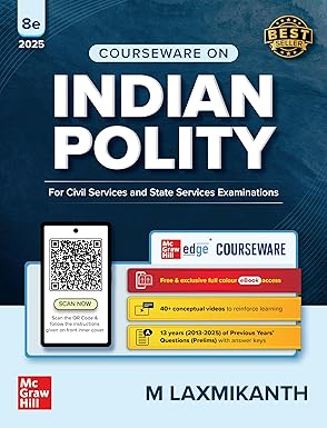 Indian Polity Courseware (English) by M Laxmikanth for UPSC CSE 2025-26 | 8th Edition