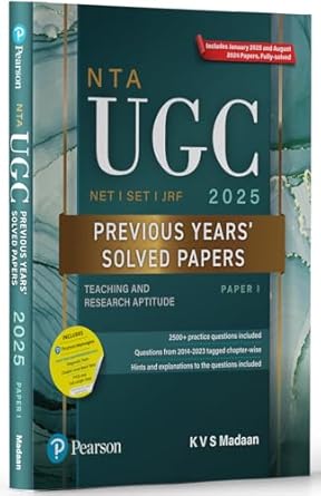 NTA UGC NET Teaching and Research Aptitude Paper 1 Previous Years' Solved Papers 2025