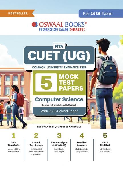 Oswaal NTA CUET(UG) 5 Mock Test Papers Computer Science For 2026 Exam