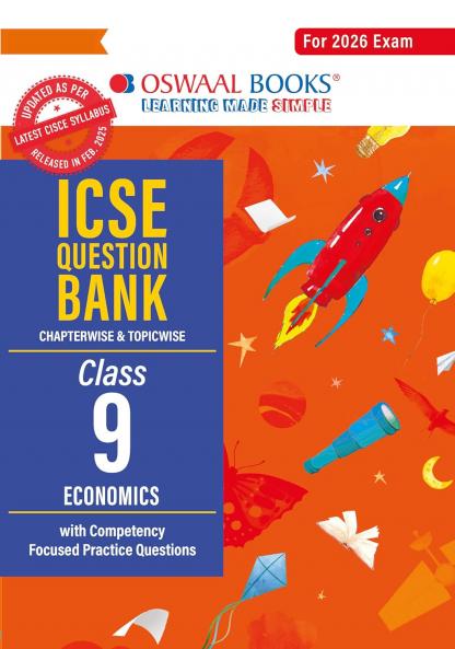 Oswaal ICSE Question Bank Chapterwise & Topicwise Solved Papers Class 9 Economics For 2026 Exam