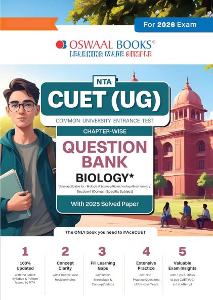 Oswaal NTA CUET (UG) Chapter-wise Question Bank Biology For 2026 Exam