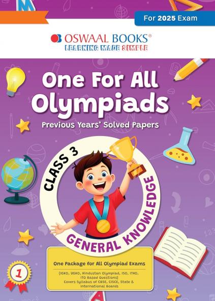 Oswaal One for All Olympiads Previous Year Solved Papers Class 3 General Knowledge For 2025 Exam