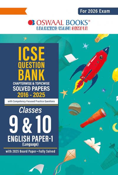 Oswaal ICSE Question Bank Chapterwise & Topicwise Solved Papers Class 9 & 10 English-1 For 2026 Exam