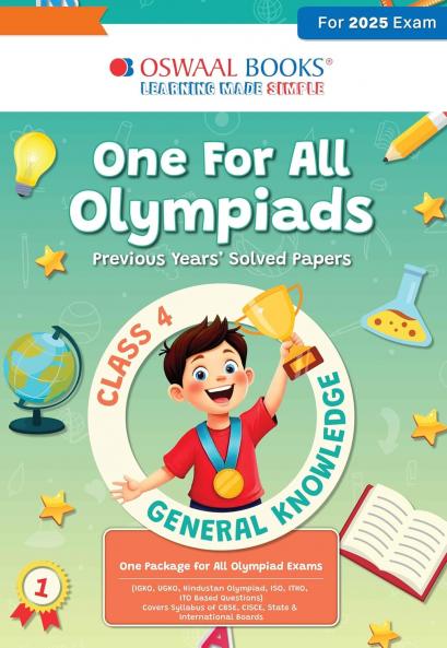 Oswaal One for All Olympiads Previous Year Solved Papers Class 4 General Knowledge For 2025 Exam