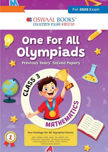 Oswaal One for All Olympiads Previous Year Solved Papers Class 3 Mathematics For 2025 Exam