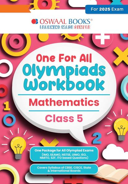 Oswaal One for All Olympiads Workbook Class 5 Mathematics For 2025 Exam