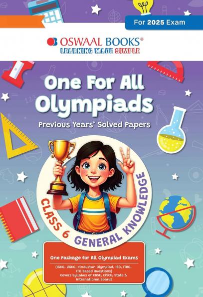 Oswaal One for All Olympiads Previous Year Solved Papers Class 6 General Knowledge For 2025 Exam