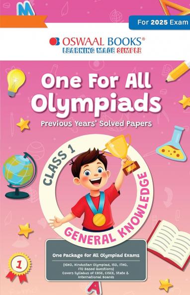 Oswaal One for All Olympiads Previous Year Solved Papers Class 1 General Knowledge For 2025 Exam