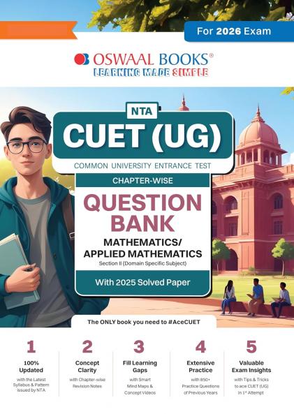 Oswaal NTA CUET (UG) Chapter-wise Question Bank Mathematics/Applied Mathematics For 2026 Exam