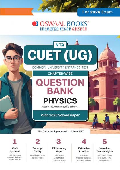 Oswaal NTA CUET (UG) Chapter-wise Question Bank Physics For 2026 Exam
