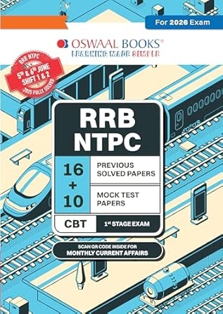 Oswaal RRB NTPC 16 Previous Years’ Papers & 10 Mock Test Papers-2026