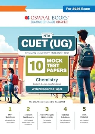 Oswaal NTA CUET(UG) 10 Mock Test Papers Chemistry For 2026 Exam