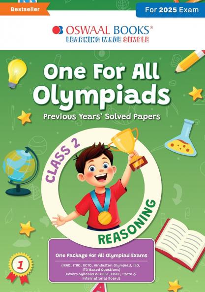Oswaal One for All Olympiads Previous Year Solved Papers Class 2 Reasoning For 2025 Exam