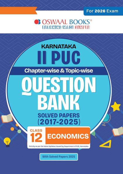 Oswaal Karnataka II PUC Chapterwise & Topicwise Question Bank Class 12 - Economics