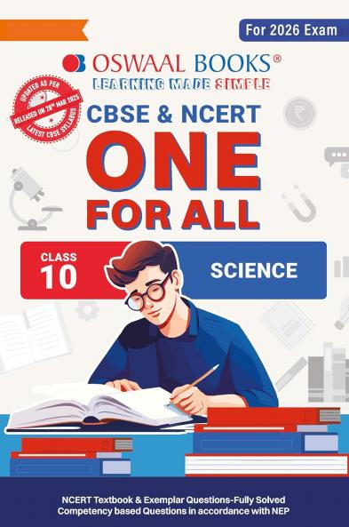 Oswaal CBSE & NCERT One for All Class 10 Science (For 2026 Exam)