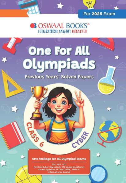 Oswaal One for All Olympiads Previous Year Solved Papers Class 6 Cyber For 2025 Exam