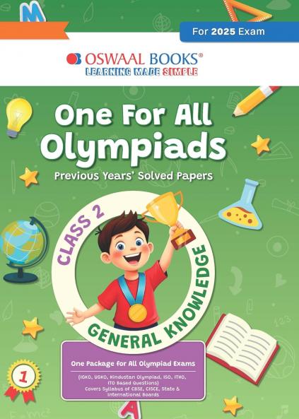 Oswaal One for All Olympiads Previous Year Solved Papers Class 2 General Knowledge For 2025 Exam