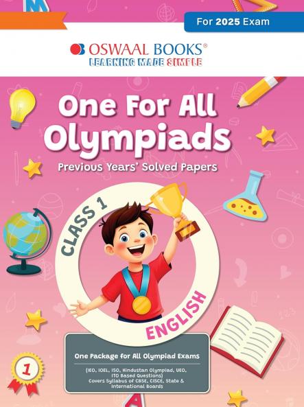 Oswaal One for All Olympiads Previous Year Solved Papers Class 1 English For 2025 Exam