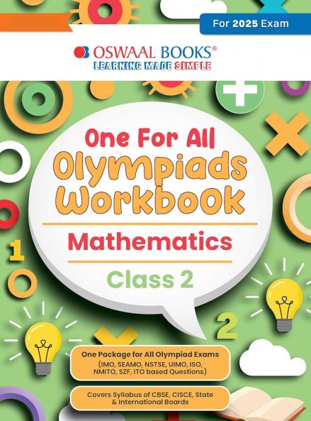 Oswaal One for All Olympiads Workbook Class 2 Mathematics For 2025 Exam