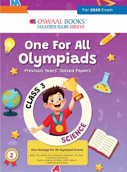 Oswaal One for All Olympiads Previous Year Solved Papers Class 3 Science For 2025 Exam