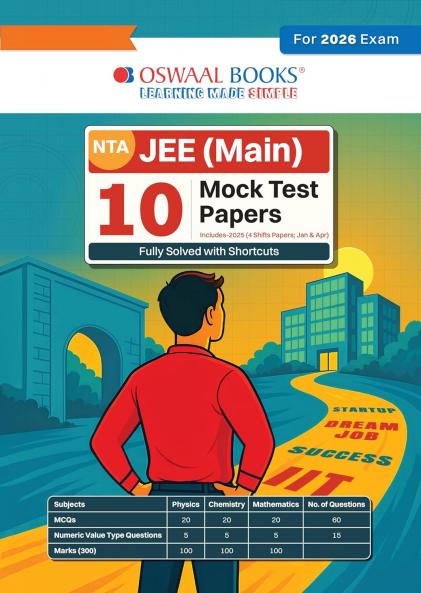 Oswaal NTA JEE (Main) 10 New Pattern Mock Test Papers Book | Fully Solved with Shortcuts | For 2026 Exam