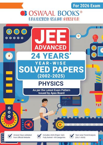 Oswaal JEE Advanced 24 Years' Solved Papers | Year-Wise (2002-2025) Physics (For 2026 Exam)