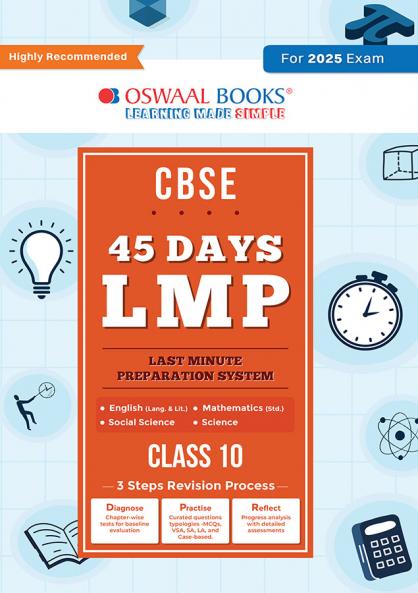 Oswaal Last Minute Preparation in 45 days for CBSE Class-10 (For 2025 Exam)