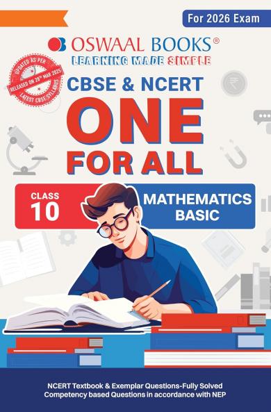 Oswaal CBSE & NCERT One for All Class 10 Mathematics Basic (For 2026 Exam)