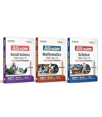 Arihant All In One Mathematics Social Science Science Class 10th Based On Latest NCERT For CBSE Exams 2025-26 (Set of 3 Books)