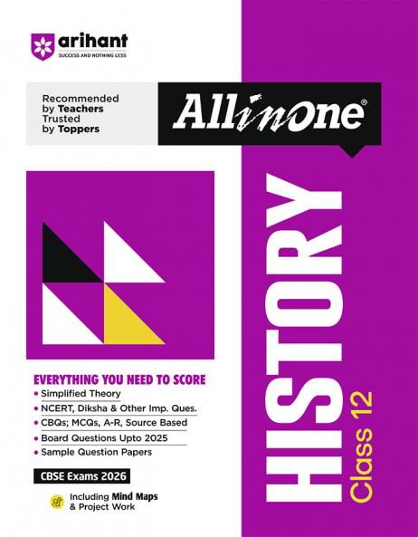 CBSE All in One History Class 12 Exam 2025-26 | NCERT & Other Important Questions, Sample Question Papers | Including Mind Maps & Project Work
