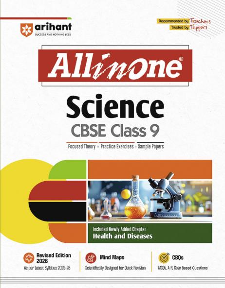 CBSE All in One Science Class 9 Exam 2025-26 | Practice Exercises Sample Papers Mind Maps CBQs MCQs A-R Case Based | Revised Edition 2026