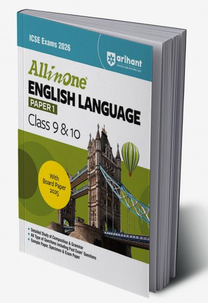 ICSE All in One English Language Paper 1 Class 9 & 10 Exam 2026 | Detailed Study of Composition & Grammar All type of Ques including Past Exam Ques Sample Paper Specimen & Exam Paper with Board Paper 2025