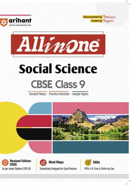CBSE All in One Social Science Class 9 Exam 2025-26 | Practice Exercise Sample Papers CBQs MCQs A-R Case & Mind Maps | Revised Edition 2026