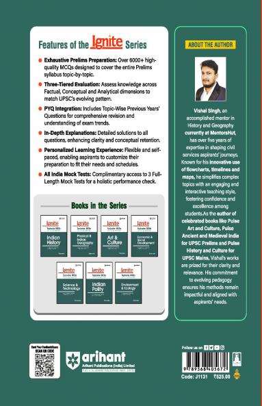 Ignite Topicwise MCQs Indian History For UPSC & State Pre Pcs Exams | English Medium