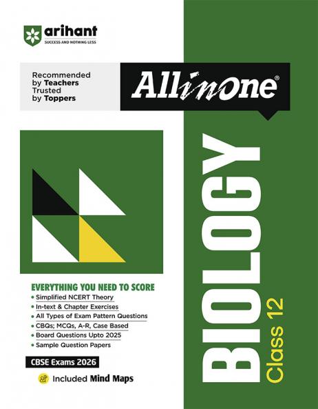 Arihant All in One Biology Class 12 for CBSE Exams 2025-26