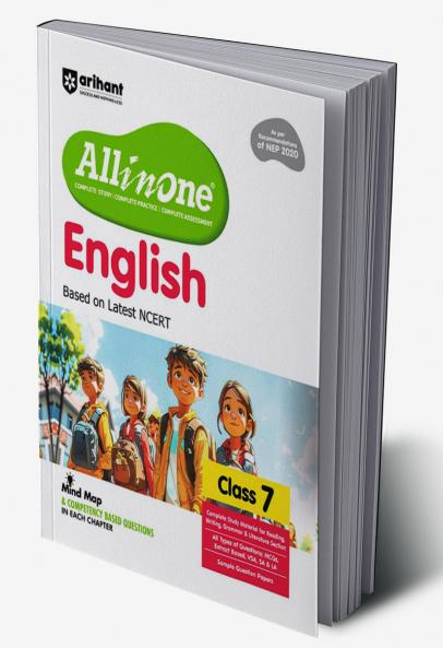 CBSE All in One English Class 7 Exam 2025-26 | Sample Question Papers | Including Mind Map & Competency Based Questions | Based on Latest NCERT