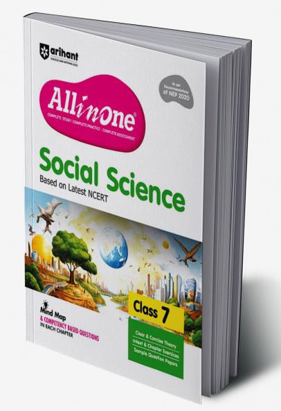 CBSE All in One Social Science Class 7 Exam 2025-26 | Sample Question Papers, Mind Map & Competency Based Questions | Based on Latest NCERT