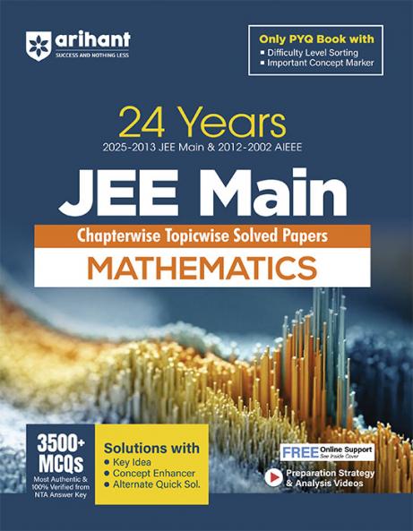 Arihant 24 Years JEE Main Mathmatices Chapterwise Topicwise PYQ