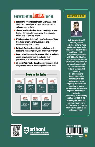 Ignite Topicwise MCQs Physical & Indian Geography For UPSC & State Pre Pcs Exams | English Medium