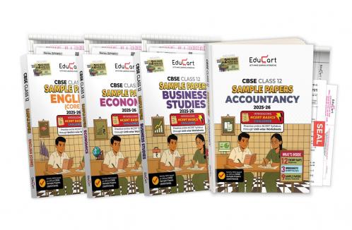 Educart CBSE Sample Question Papers Class 12 Accountancy Business Studies Economics & English (Set of 4 Books) For 2026 Exam