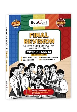 Educart CBSE Class 12 Final Revision Book 2026 - Accountancy + Economics + Business Studies + English Core (30 Days Quick Completion of Full Syllabus for 2025-26 Exam)
