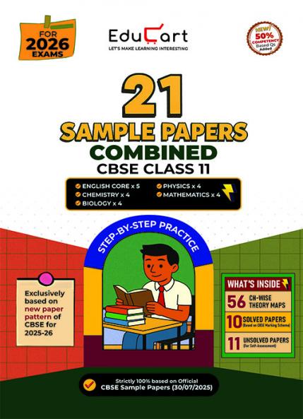 Educart CBSE Class 11 Combined Sample Papers 2025-26 – Physics Mathematics Chemistry Biology and English (for 2026)