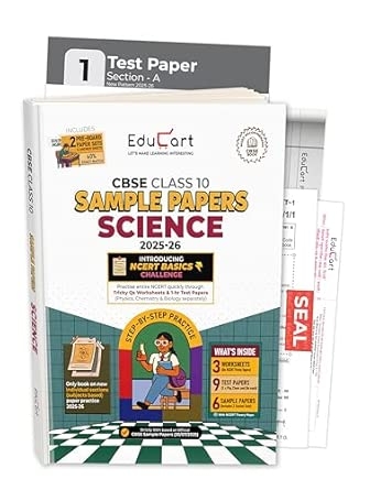 Educart CBSE Sample Paper Class 10 2025-26 Science (Introducing exclusive step-by-step new practice concept on 2026 pattern)