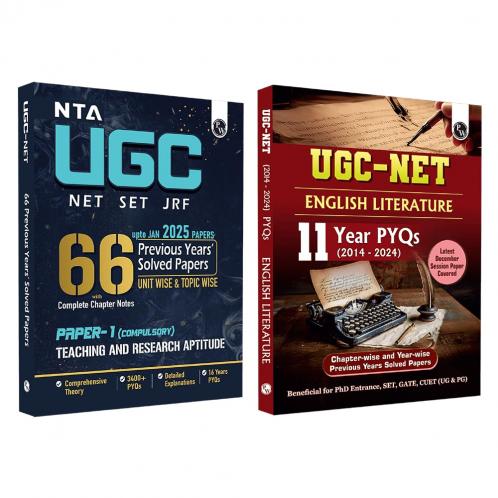 PW NTA 66 UGC NET Paper 1 (Teaching & Research Aptitude) 16 Years PYQs with Complete Chapter Notes + English Literature (Paper 2) 11 Years (2014- 2024) I Unitwise and Topicwise